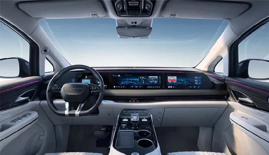 Interior del Dongfeng V9 PHEV